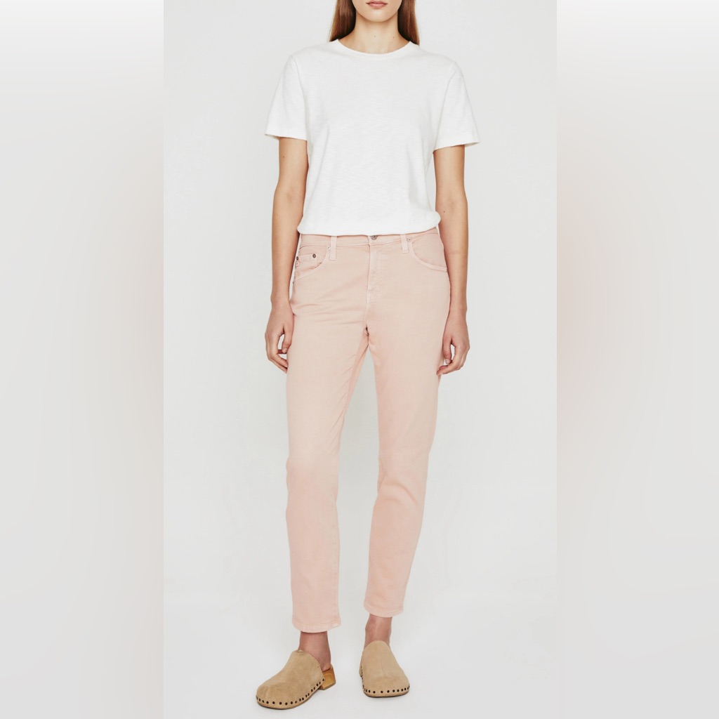Ag Women’s Soft Denim Ex Boyfriend Slouchy Slim Size 27 In Sulfer Rose Cloud.